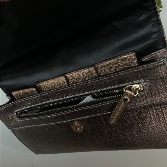 Neiman Marcus clutch Bronze color new - Picture 6 of 14
